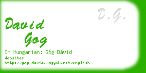 david gog business card
